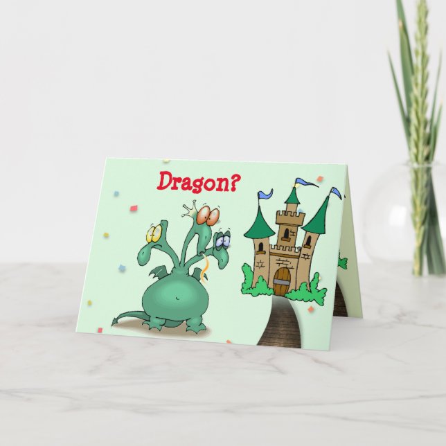 Dragon- och Castle-kort för "Hämta bra" Kort (Framsida)