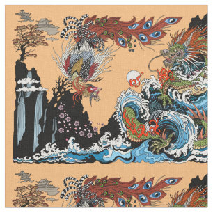 Dragon och Feng Huang. Illustration by Insima Tyg