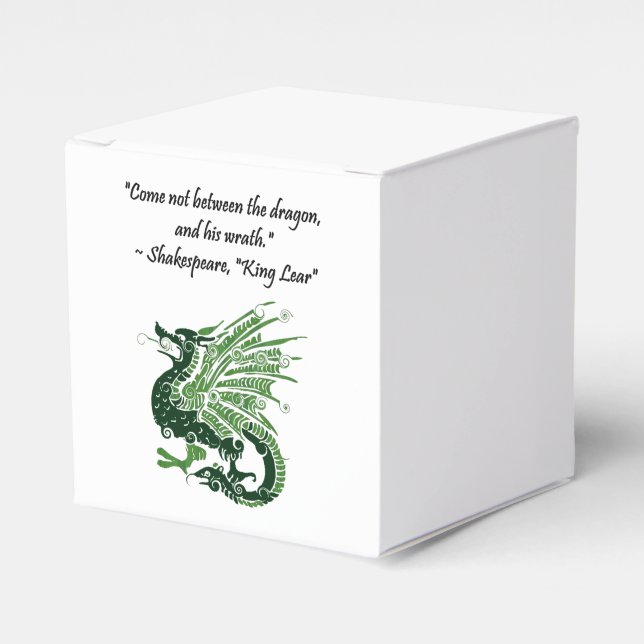 Dragon och hans Tecknad Kung Lear Shakespeare Presentaskar (Framsidan Sidan)