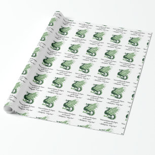 Dragon och hans Tecknad Kung Lear Shakespeare Presentpapper