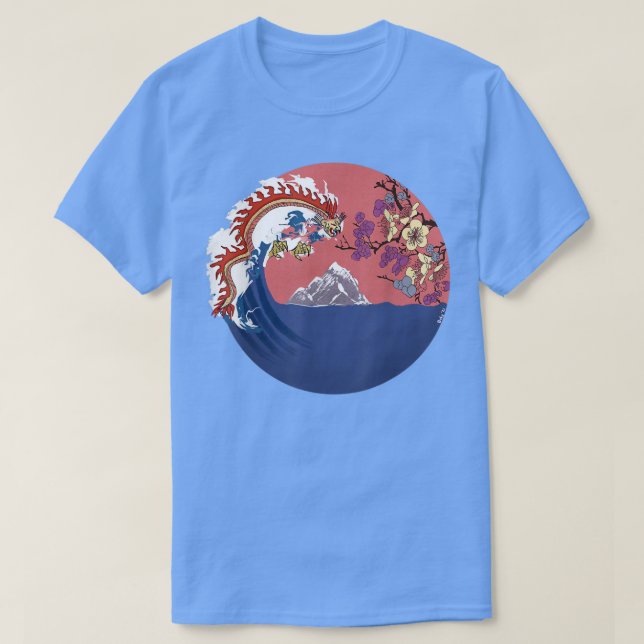 Dragon och Japanskt liggande T Shirt (Design framsida)