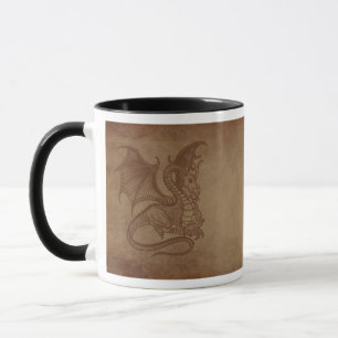 Dragon och karta mugg