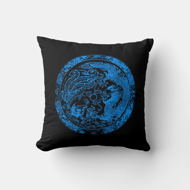 Dragon och Phoenix American MoJo Pillow Kudde (Framsida)
