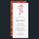 Dragon och Phoenix | Dragon Theme Menu Meny<br><div class="desc">En levande och unik Dragon- och Phoenix-formaterad matmeny som är skräddarsydd för din händelse med ett liknande tema. Det fungerar för flera evenemang,  antingen repetitionsmiddag,  mottagningsmiddag eller förlovningsfest. Under den röda draken längst upp i mitten finns punkter för informationen på händelsemenyn.</div>