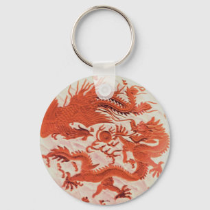 Dragon och Phoenix Keychain Nyckelring