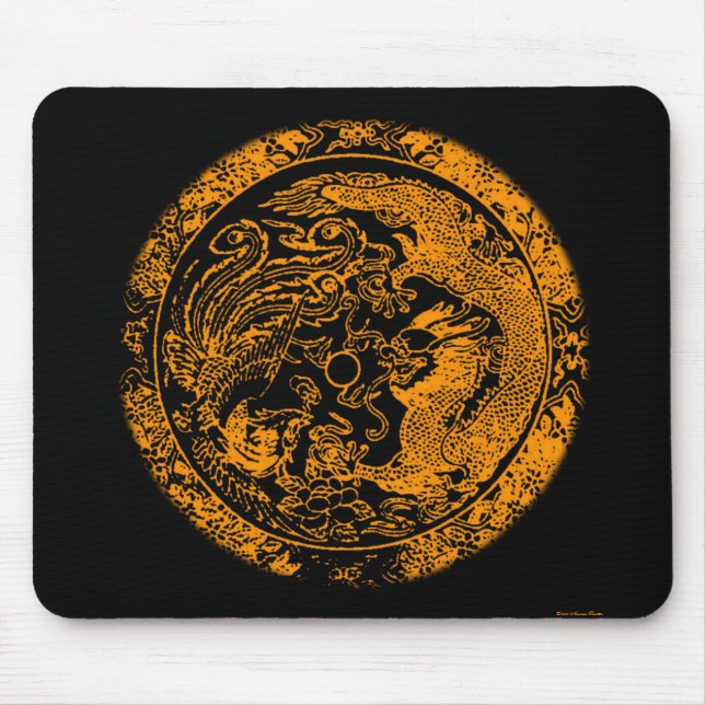 Dragon och Phoenix Mousepad Musmatta (Framsidan)