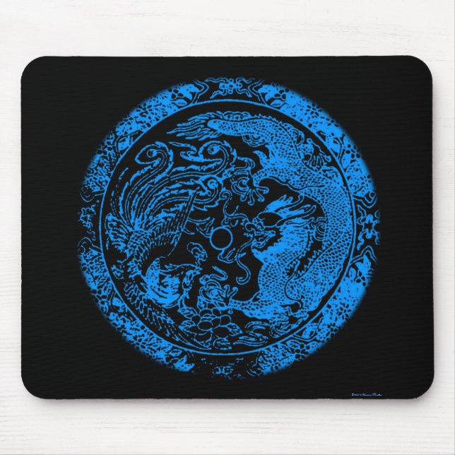 Dragon och Phoenix Mousepad Musmatta (Framsidan)