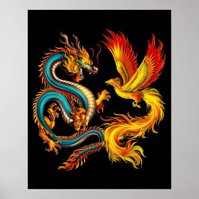 Dragon och Phoenix Poster (Framsidan)