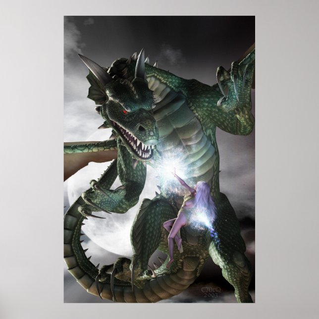 Dragon och Sorceress Poster (Framsidan)