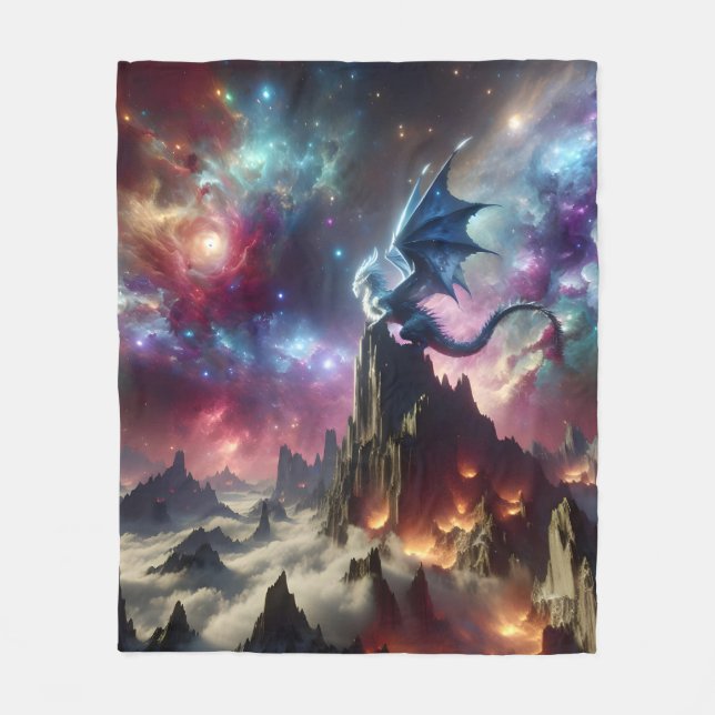 Dragon och Stars Fleecefilt (Framsidan)