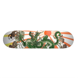 Dragon och Stigning Sol Skateboard Bräda 19,5 Cm