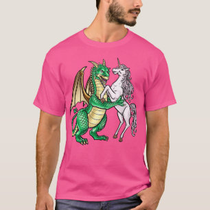 Dragon och Unicorn Dancing waltz musikvarelse T Shirt