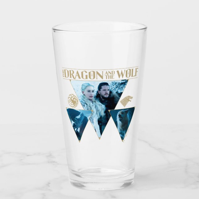 Dragon och Vargen Daenerys & Jon Graphic Glaskopp (Framsida)