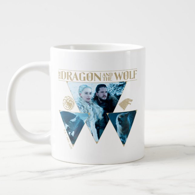 Dragon och Vargen Daenerys & Jon Graphic Jumbo Mugg (Vänster)