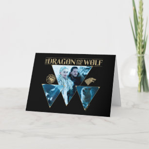Dragon och Vargen Daenerys & Jon Graphic Kort