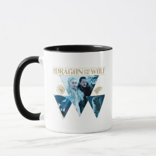 Dragon och Vargen Daenerys & Jon Graphic Mugg