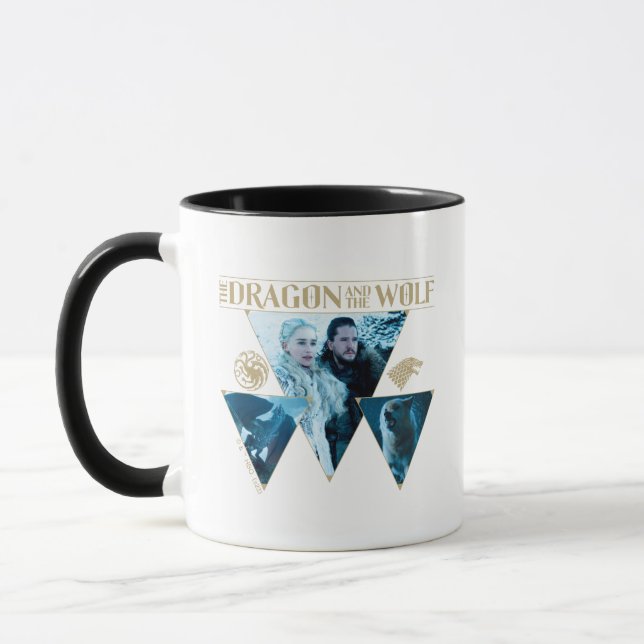 Dragon och Vargen Daenerys & Jon Graphic Mugg (Vänster)