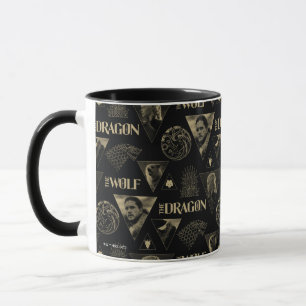 Dragon och Vargen Daenerys & Jon Mönster Mugg