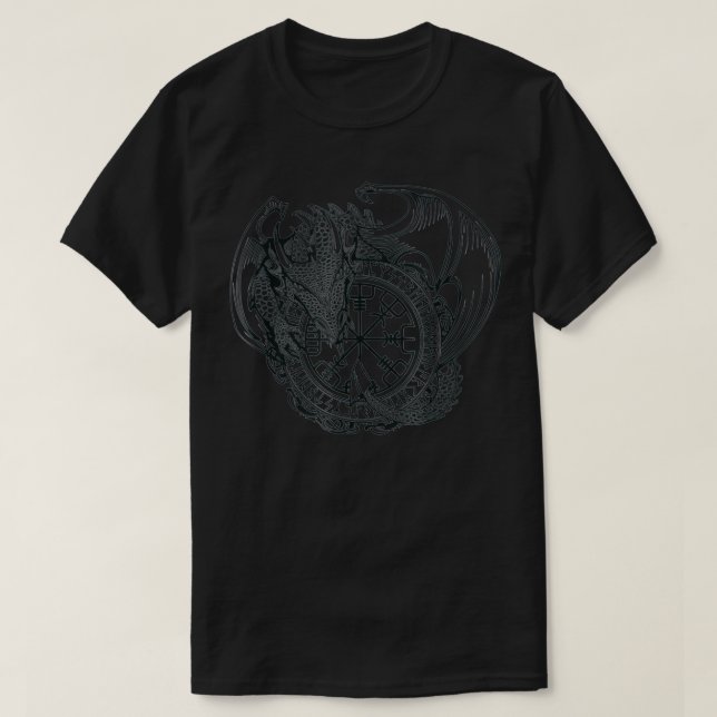 Dragon of    IslandNordic Viking Battle Folklore  T Shirt (Design framsida)
