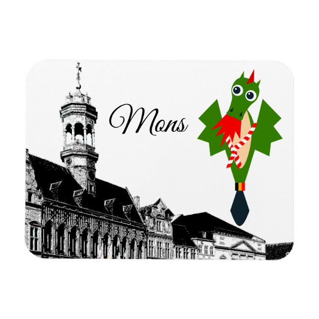 Dragon of Mons, karaktär av Doudou ducasse Magnet (Horisontell)