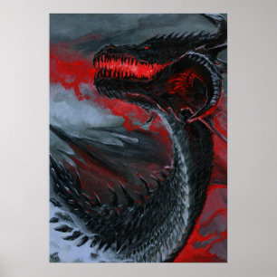 Dragon of Mörk Flame Poster