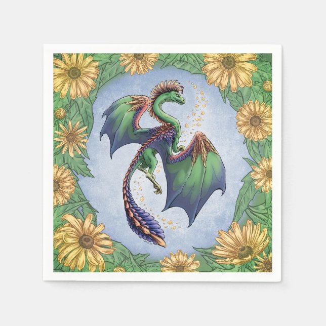 Dragon of Summer Nature Fantasy Art Pappersservett (Framsidan)