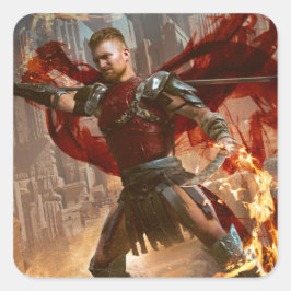 Dragon of the Desert Epic Fantasy Art Sticker Fyrkantigt Klistermärke