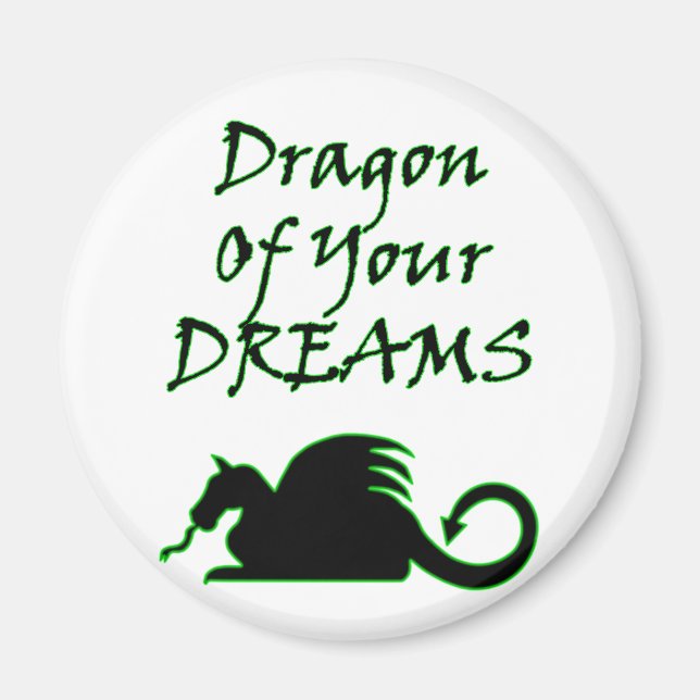Dragon of your Dreams (Black) Magnet (Framsidan)
