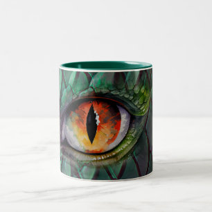 Dragon Öga Mythical Fantasy Två-Tonad Mugg