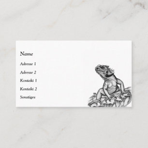Dragon on Sten , black and white Design Visitkort