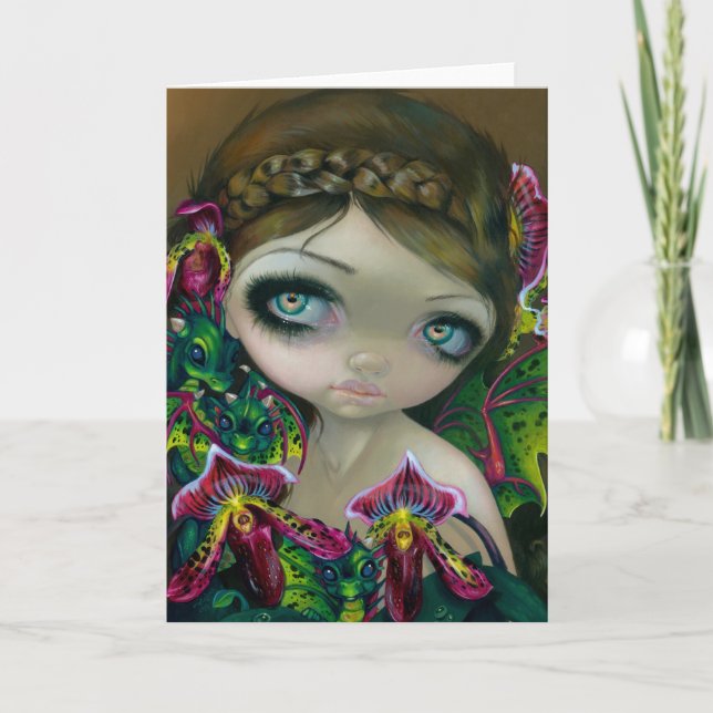 "Dragon Orchid"-hälsningskort Kort (Framsida)