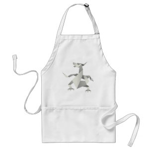 Dragon Origami Stil Apron Förkläde