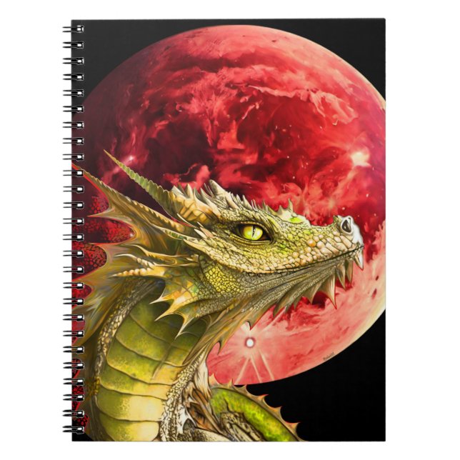 Dragon på Bloody Måne Anteckningsbok (Framsidan)