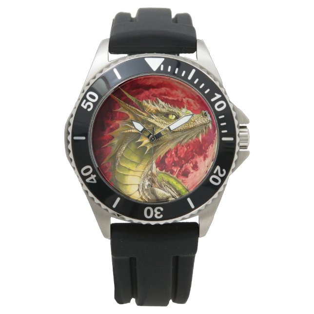 Dragon på Bloody Måne Armbandsur (Framsida)