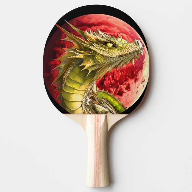 Dragon på Bloody Måne Pingisracket (Framsidan)