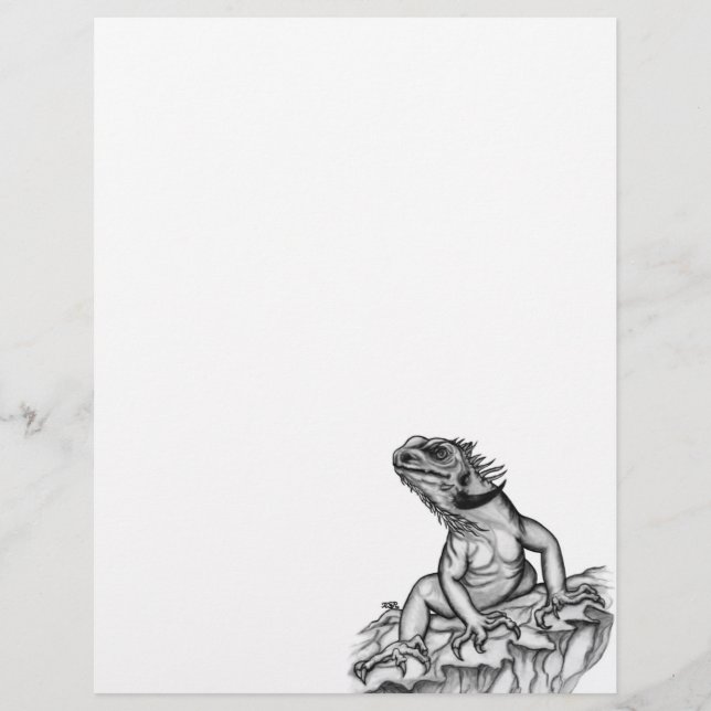 Dragon på Sten Letterhead Brevhuvud (Framsida)