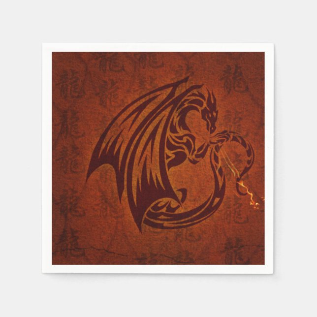 Dragon Papper Napkins Pappersservett (Framsidan)