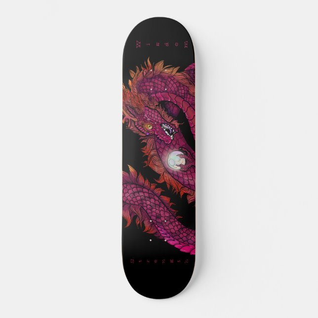 Dragon Pearl Mini Skateboard Bräda 18,5 Cm (Framsida)