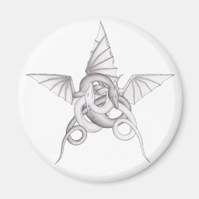 Dragon Pentagram Magnet (Framsidan)