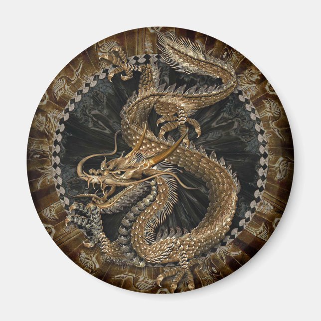 Dragon Pentagram Magnet (Framsidan)