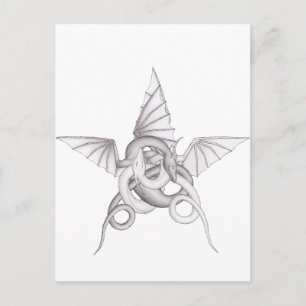 Dragon Pentagram Vykort