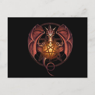 Dragon pentagram vykort