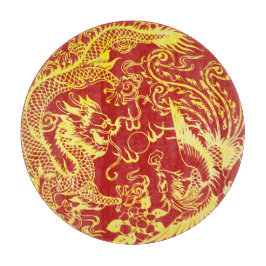 Dragon phoenix Chinese bröllop logotyp