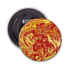 Dragon phoenix Chinese bröllop logotyp Flasköppnare