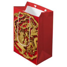 Dragon Phoenix Red Gold Chinese Wedding