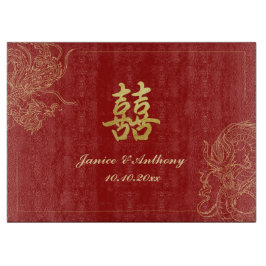 Dragon Phoenix Traditional Red China Bröllop