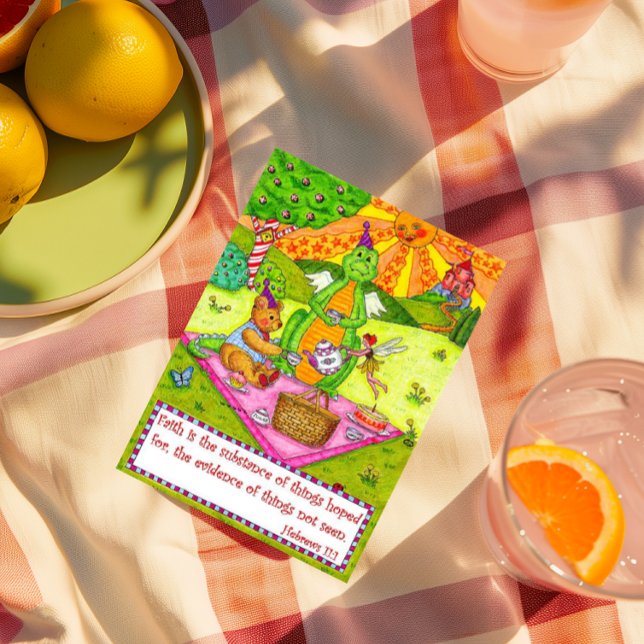 Dragon Picnic Birthday Card Kort (Skapare uppladdad)