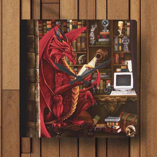 Dragon Podcast Bibliotek Fyrkantig Klocka (Skapare uppladdad)