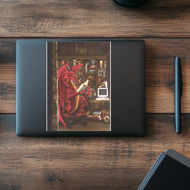 Dragon Podcast Bibliotek Klistermärken (Skapare uppladdad)