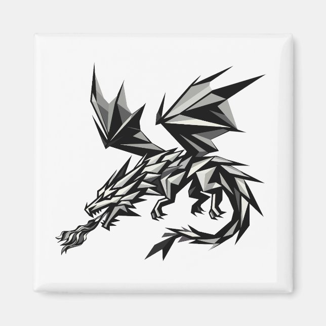Dragón poligonal magnet (Framsidan)